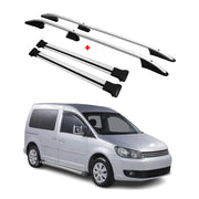 Dachreling + Dachträger SET für VW Caddy 2003-2020 Kurzer Aluminium Silber 4tlg