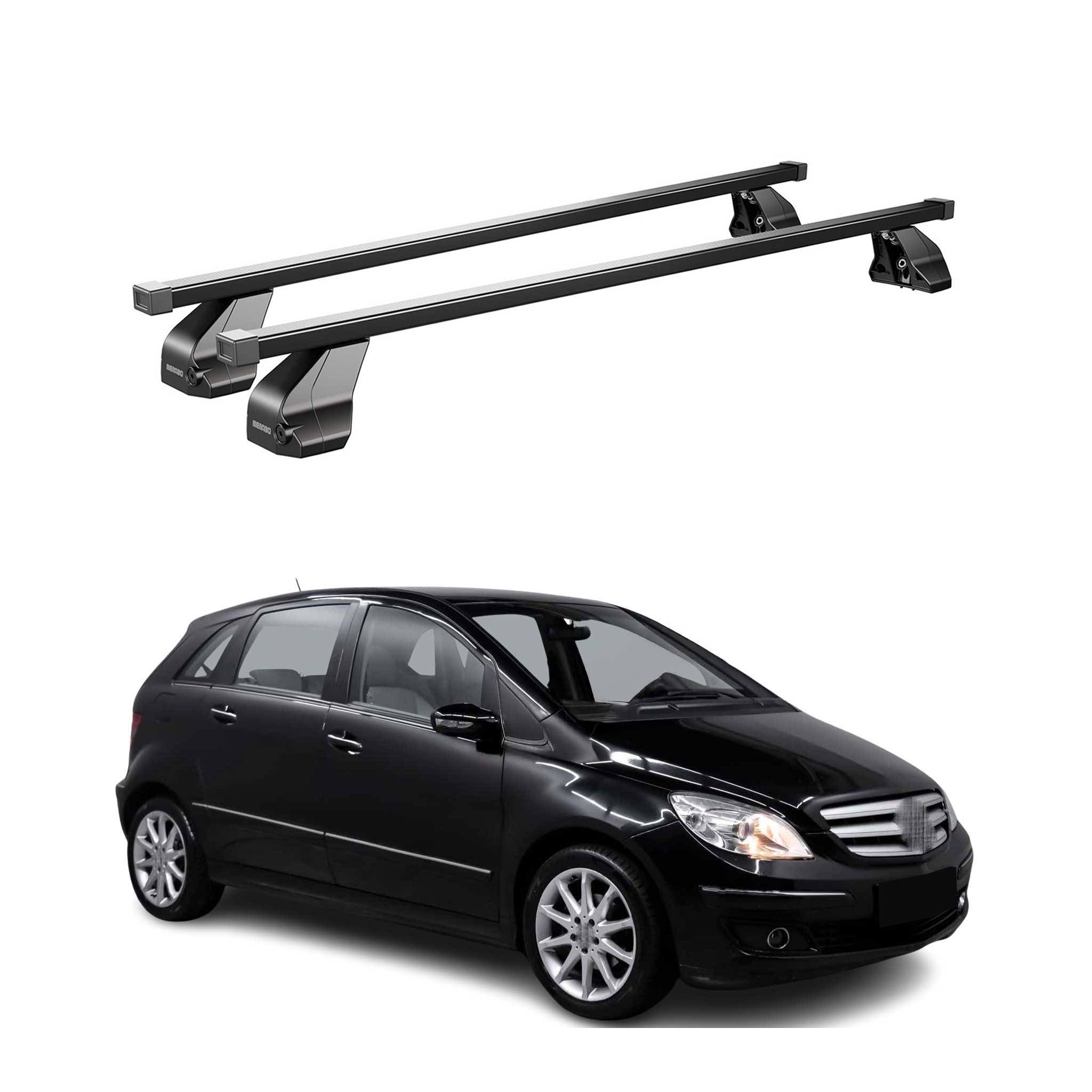 Menabo Dachträger für Mercedes B Klasse W245 2005-2011 75kg Stahl Schwarz 2x