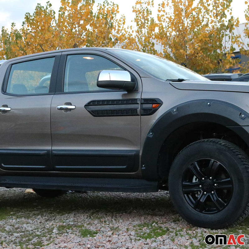 Seitentürleiste Türschutzleiste für Ford Ranger 2011-2019 ABS Schwarz 2x