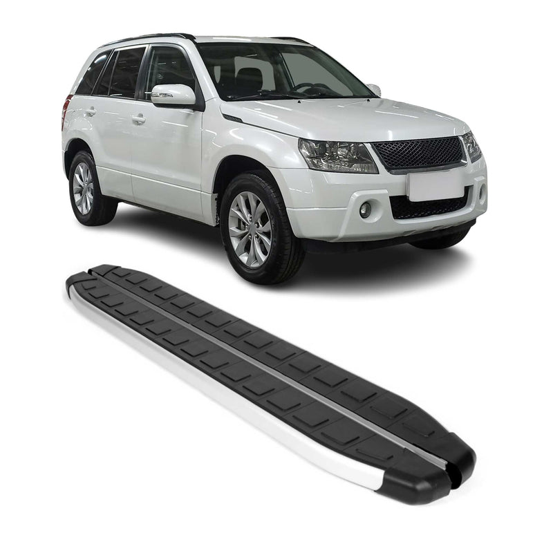 Seitenbretter Trittbretter für Suzuki Grand Vitara 2005-2015 5tür Alu Schwarz