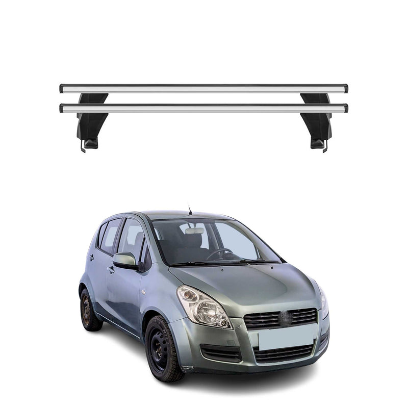Menabo Dachträger Grundtäger für Suzuki Splash 2008-2014 50kg Alu Silber 2 tlg