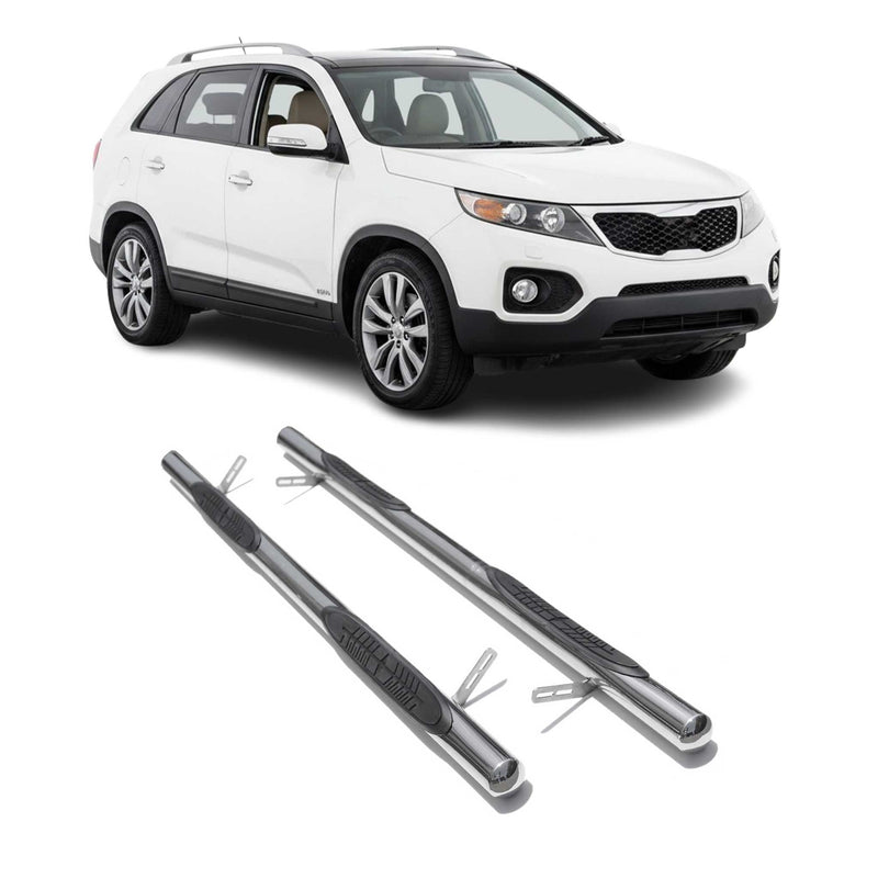 Edelstahl Trittbretter Schwellerrohre für Kia Sorento 2009-2013 Edelstahl Silber