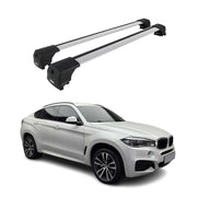 Dachträger Grundtäger für BMW X6 F16 2014-2019 75kg Aluminium Silber 2 tlg
