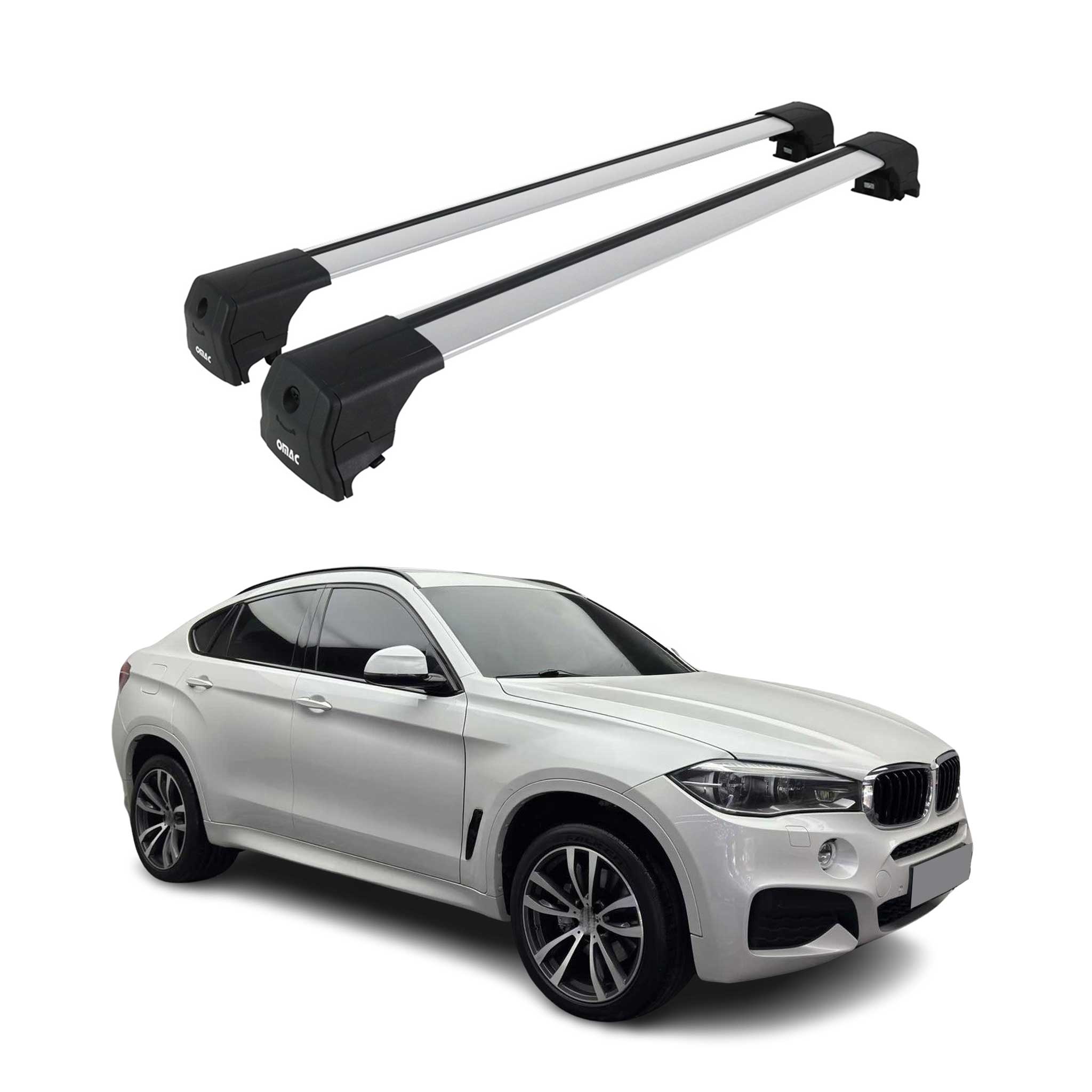 Dachträger Grundtäger für BMW X6 F16 2014-2019 75kg Aluminium Silber 2 tlg