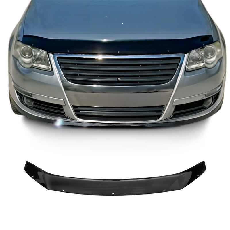 Motorhaube Deflektor Steinschlagschutz für Vw Passat B6 2005-2010 Schwarz