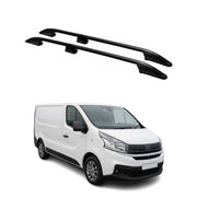Dachreling Dachgepäckträger für Fiat Talento 2016-2024 Kurzer Alu Schwarz
