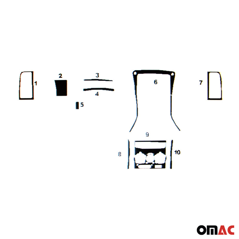 Innenraum Dekor Cockpit für Citroen Jumper 2002-2006 Carbon Optik 10tlg