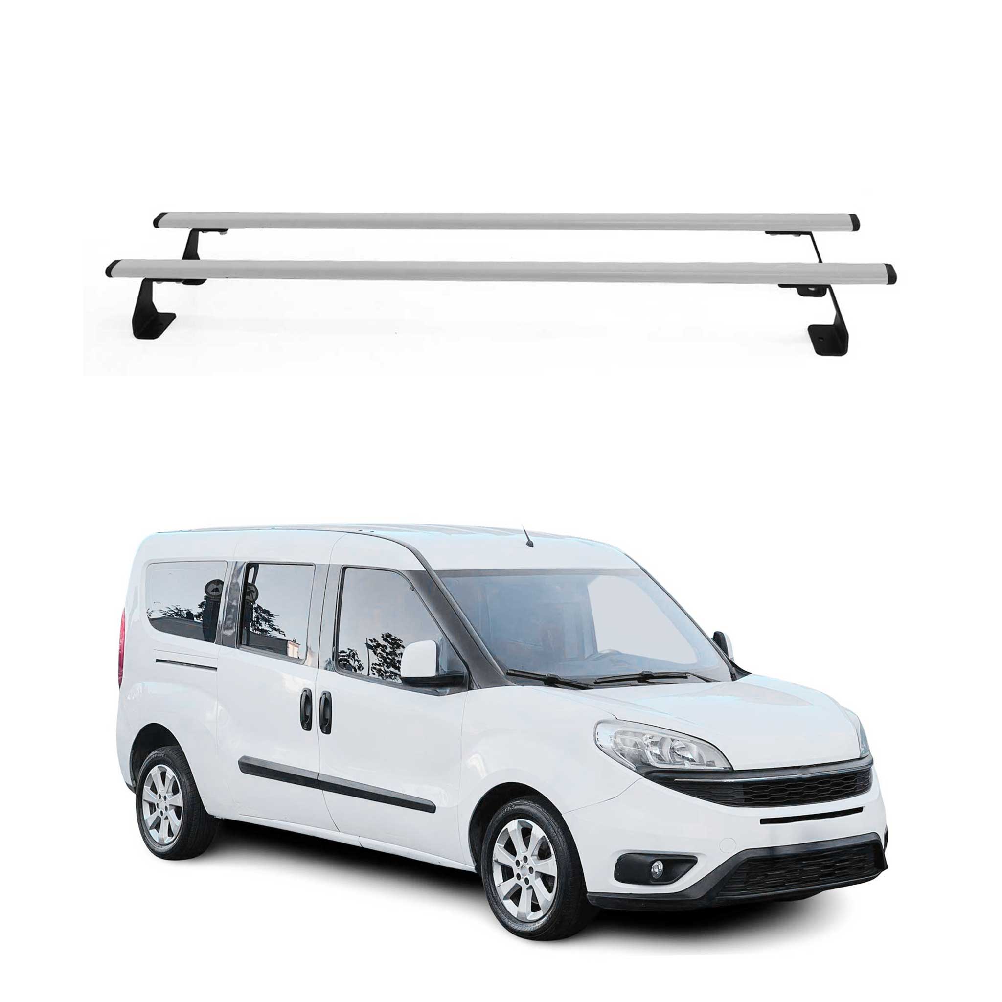 Dachträger Grundtäger für Opel Combo D 2011-2018 75kg Stahl Silber 2 tlg