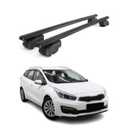 Dachträger Gepäckträger für Kia Ceed JD SW 2012-2018 ABE Aluminium Schwarz