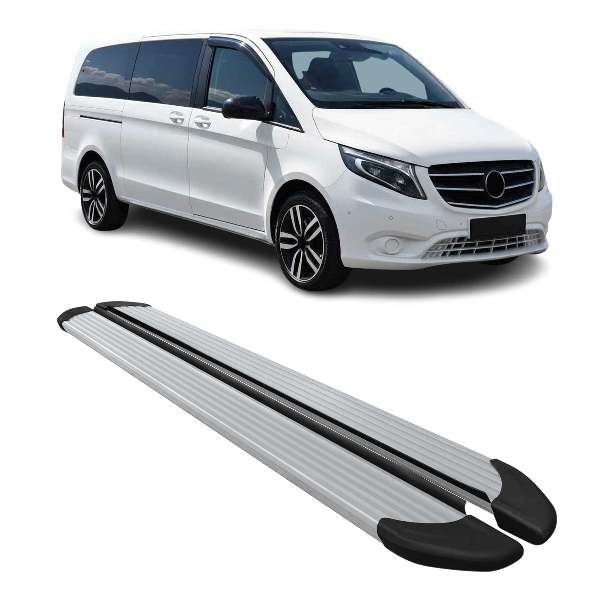 Schweller Trittbretter Schweller für Mercedes Vito W447 2014-2026 Langer L3 Alu