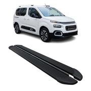 Seitenschweller Trittbretter für Citroen Berlingo L1 2018-2026 Kombi Alu Schwarz