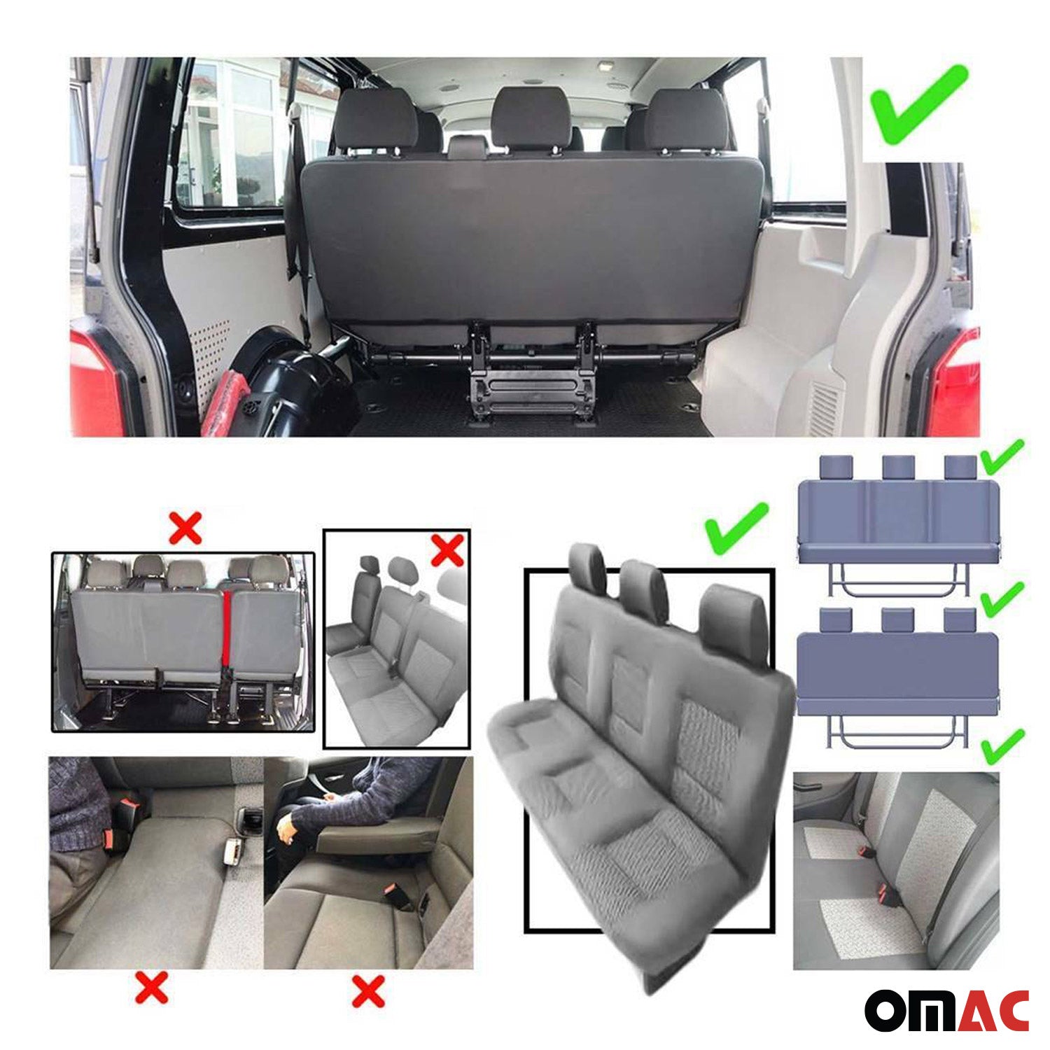 Schonbezüge Sitzbezüge für Renault Megan Clio Laguna Grau Vorne+Hinten 1+1+3