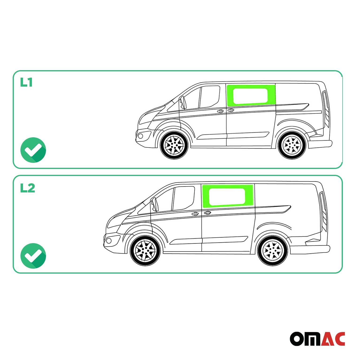 Seitenfenster Auto Fenster für Ford Transit Custom 2013-2024 Links L1 L2 RS