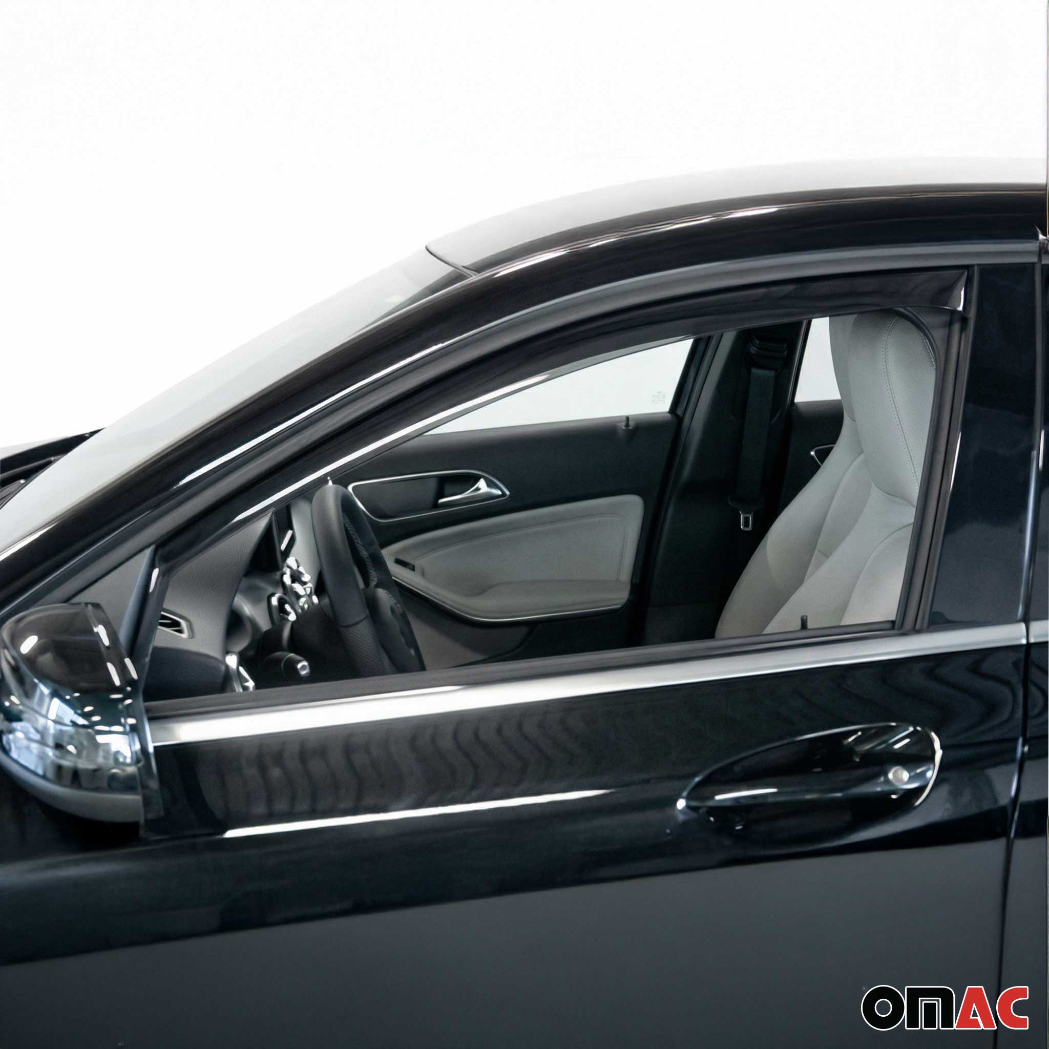 Windabweiser Regenabweiser für Mercedes A Klasse W176 2012-2018Dunkel Acryl 2x