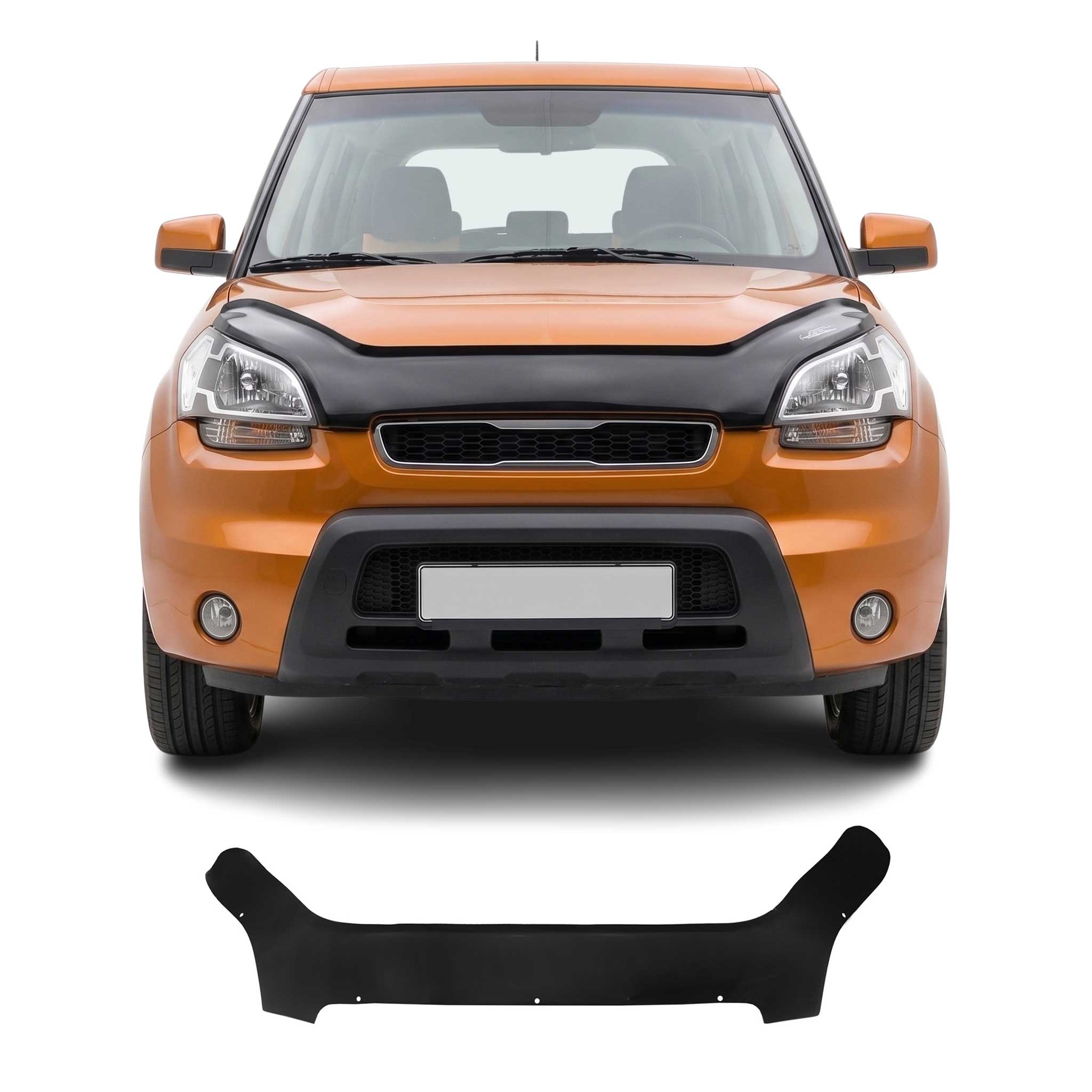Motorhaube Deflektor Insekten Steinschlagschutz für Kia Soul 2008-2011 Dunkel