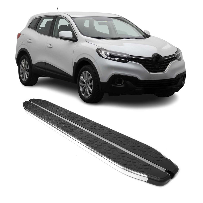 Trittbretter Seitenschweller für Renault Kadjar 2015-2025 Edelstahl Schwarz Grau