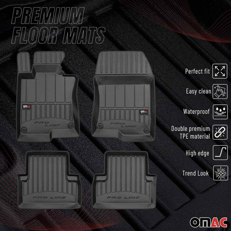 OMAC Gummi Fußmatten für Honda Accord 2008-2015 Premium TPE Automatten 4tlg