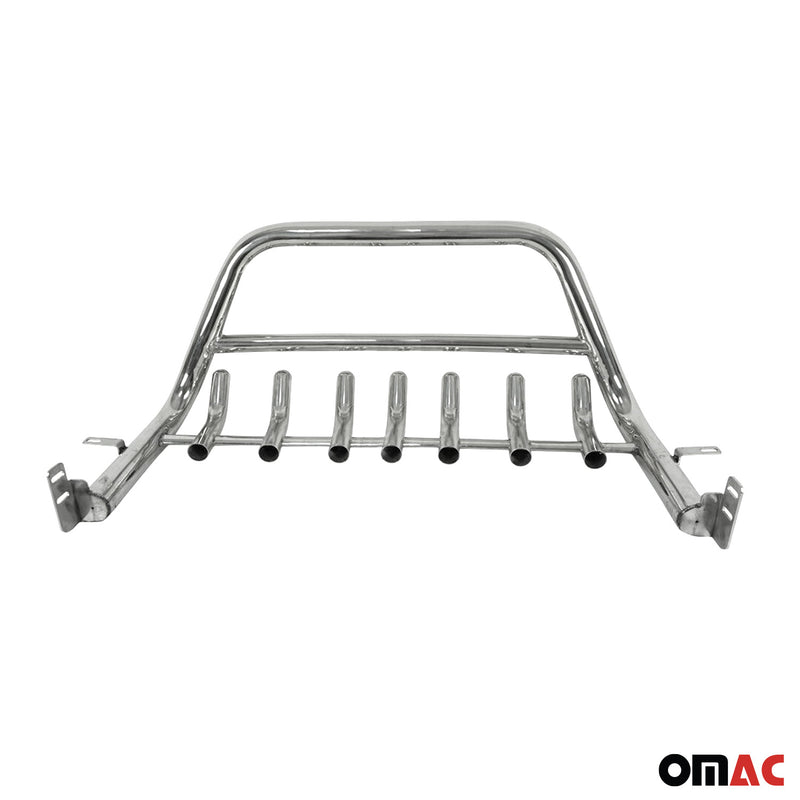 Frontbügel Frontschutzbügel für Nissan Qashqai +2 2007-2010 mit ABE Stahl Silber