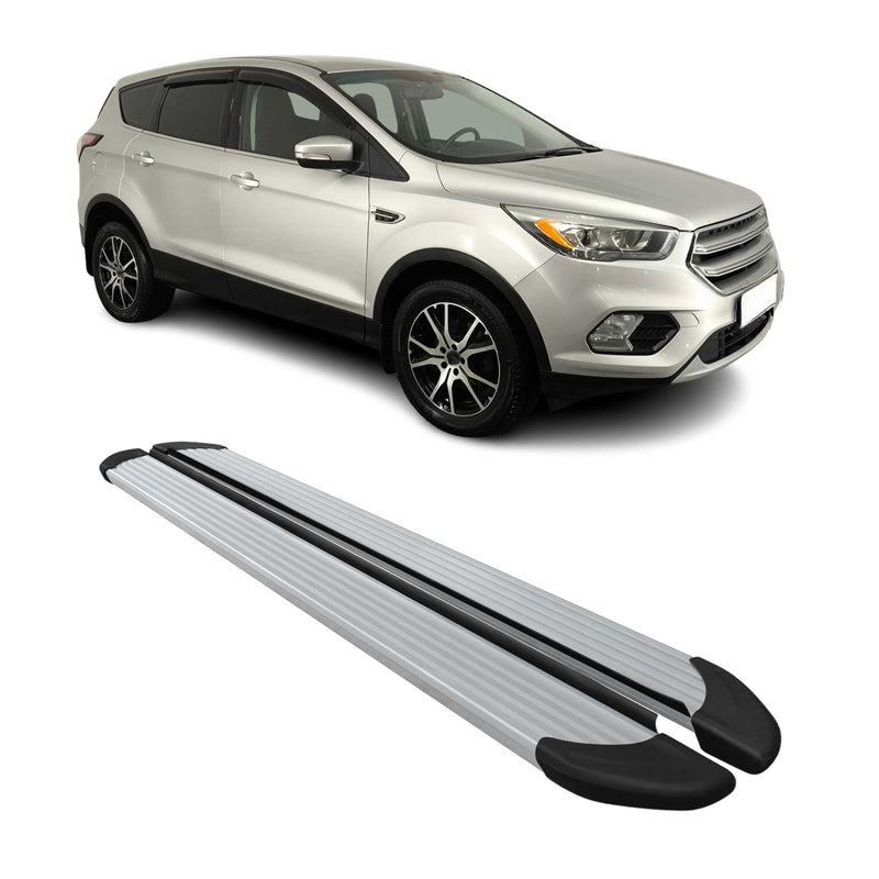 Seitenschweller Trittbretter Schweller für Ford Kuga 2013-2019 Aluminium Silber