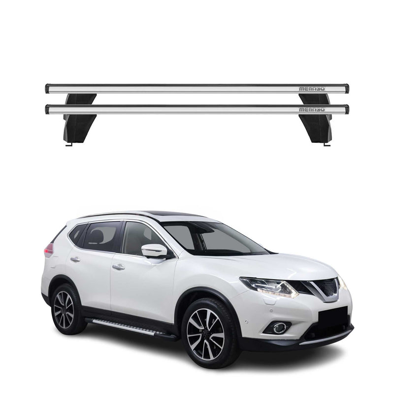Menabo Dachträger für Nissan X-Trail T32 2014-2017 Pre-FL 75kg Alu Silber 2x