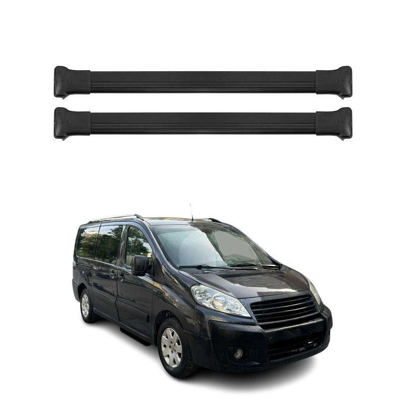 Dachträger Grundtäger für Fiat Scudo 2007-2016 75kg Aluminium Schwarz 2tlg