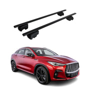 Dachträger Grundtäger für Infiniti QX50 2019-2025 75kg Metall Schwarz 2 tlg