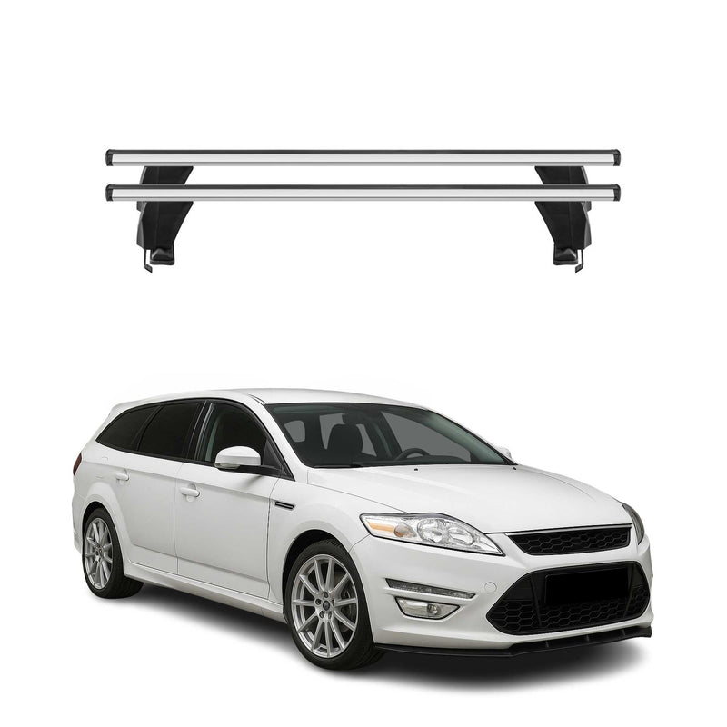 Menabo Dachträger für Ford Mondeo Liftback Turnier 2007-2014 50kg Alu Grau 2x