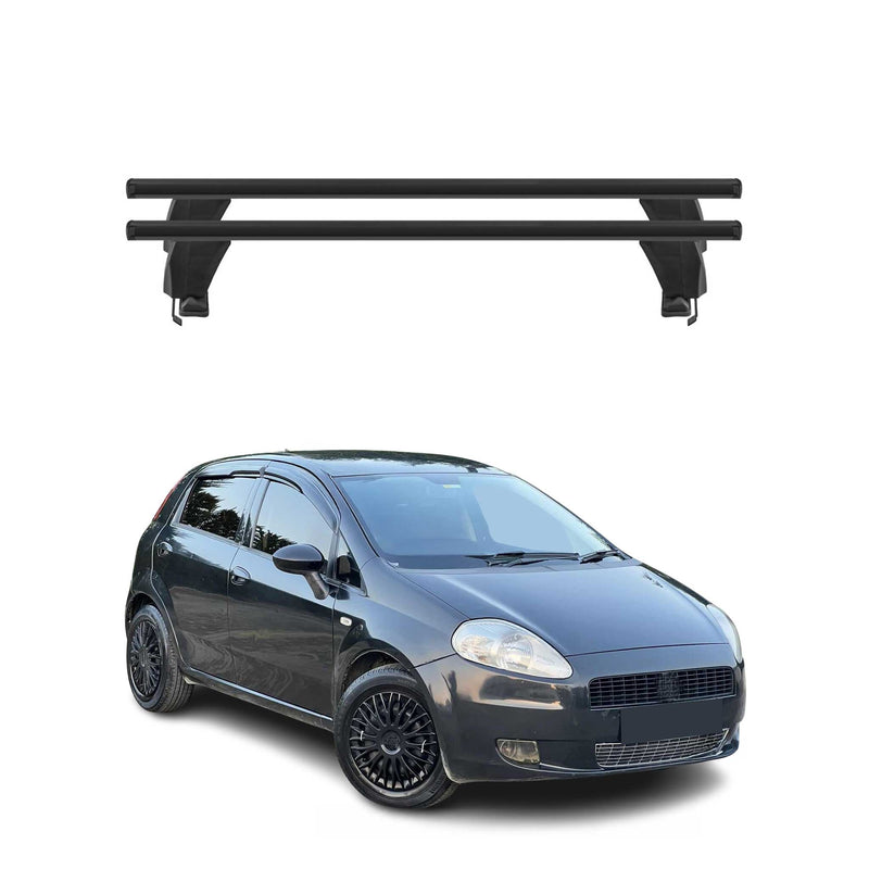 Menabo Dachträger für Fiat Grande Punto 2005-2012 3tür 50kg Alu Schwarz 2x