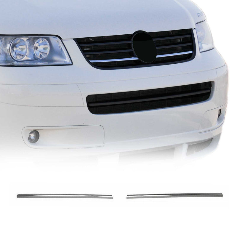 Grillleisten Kühlergrill Leisten für VW Transporter T5 2003-2010 Chrom Silber 2x