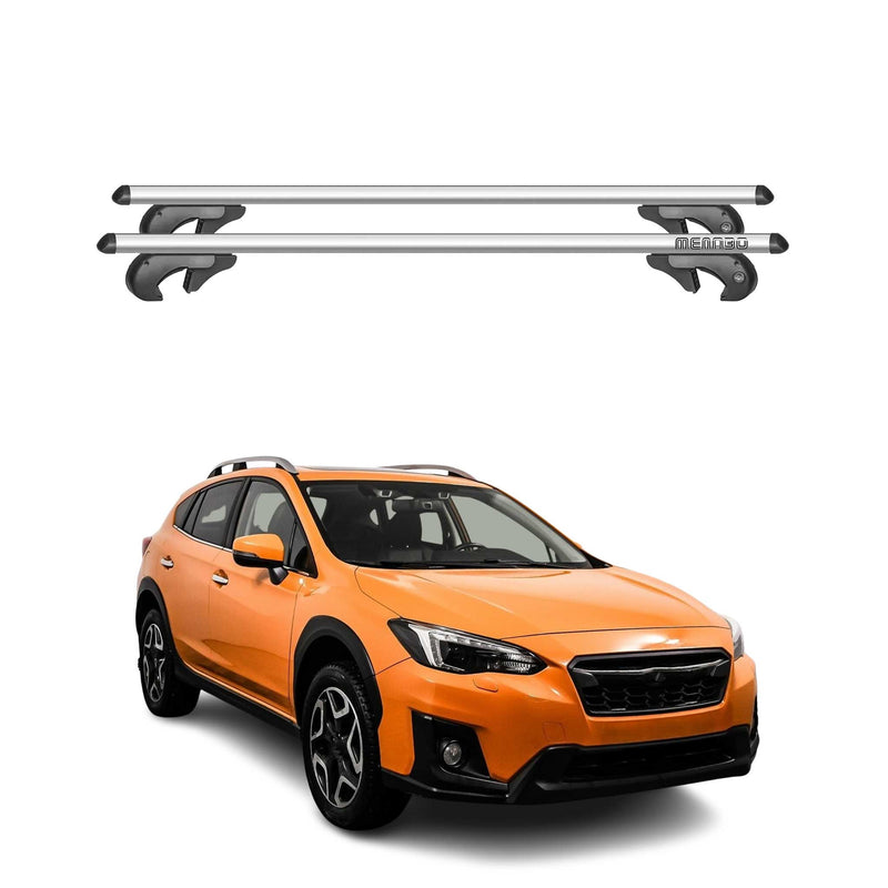 Menabo Dachträger Grundtäger für Subaru XV mk1 2012-2017 90kg Alu Silber 2 tlg