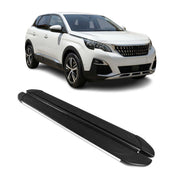 Trittbretter Seitenschweller für Peugeot 3008 2016-2024 Aluminium Schwarz Silber
