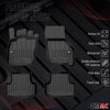 Fußmatten Gummimatten für Audi A3 8Y Mild Hybrid 2020-2024 Premium Schwarz  4x