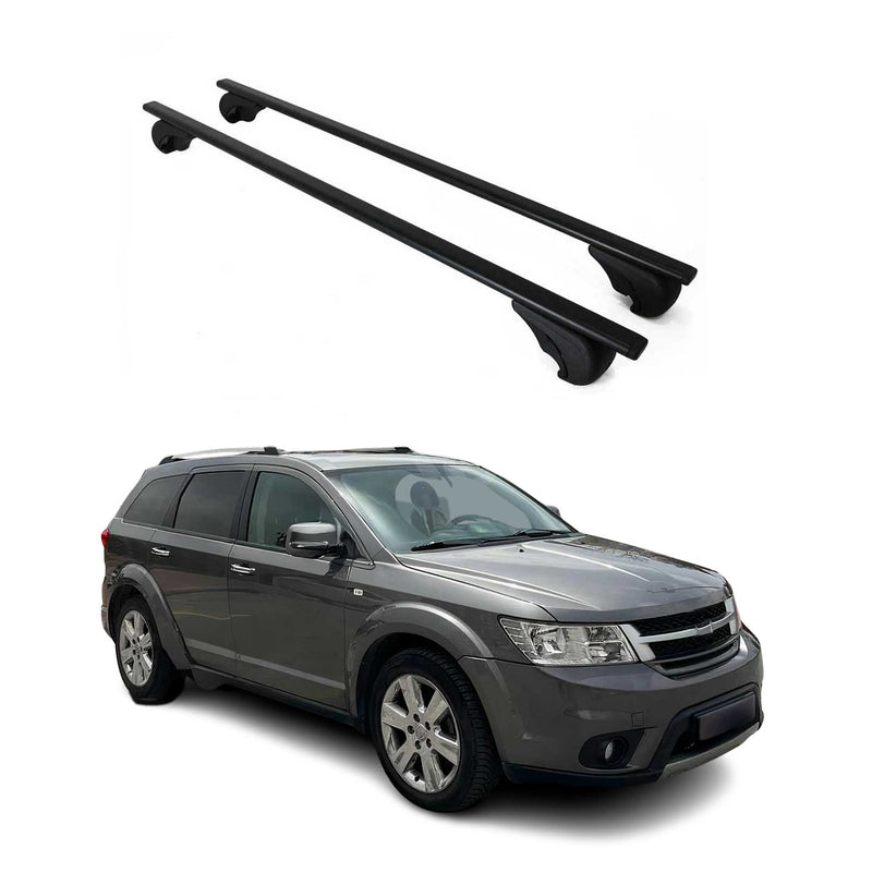 Dachträger Grundtäger für Fiat Freemont 2011-2016 75kg Metall Schwarz 2 tlg