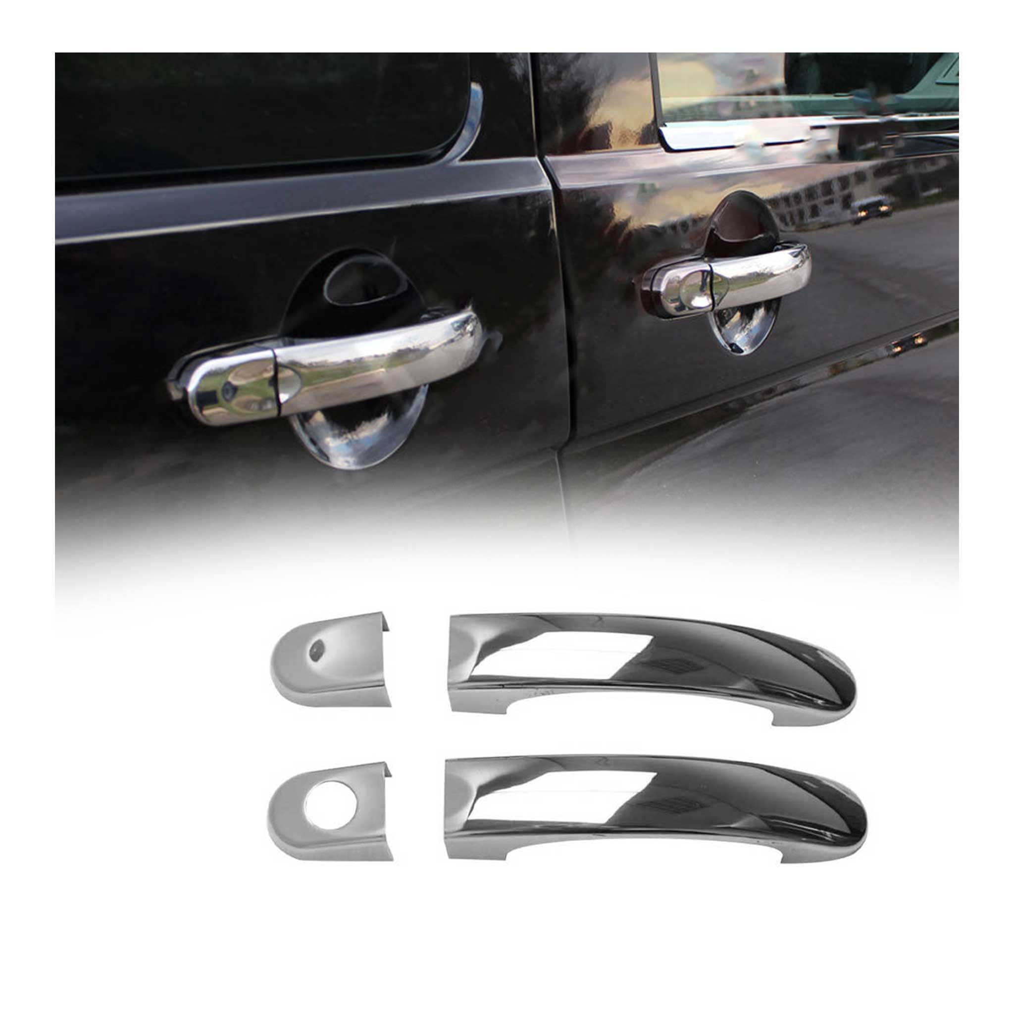 Chrom Türgriff Blende für VW Transporter T5 2003-2015 2Tür Edelstahl 4tlg