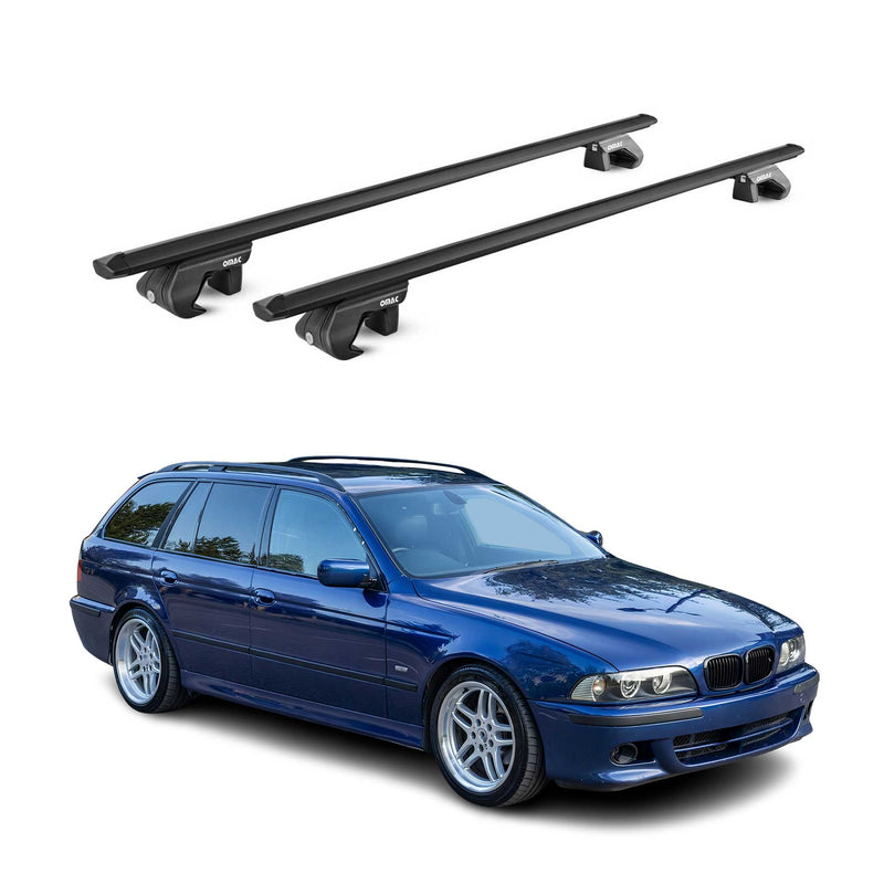 Dachträger für BMW 5er Touring E39 E61 1996-2011 5 tür 90kg Alu Schwarz 2x ABE