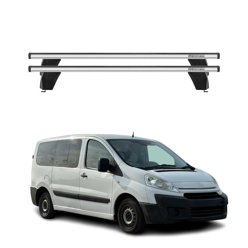 Menabo Dachträger Grundtäger für Citroen Jumpy 2007-2016 75kg Alu Silber 2 tlg