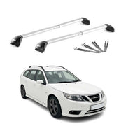 Dachträger Grundtäger für Saab 9-3 II Kombi 2005-2011 100kg Alu Grau 2x ABE