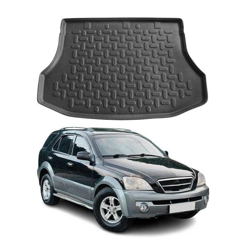Kofferraumwanne Laderaumwanne für Kia Sorento 2003-2009 Gummi TPE Schwarz