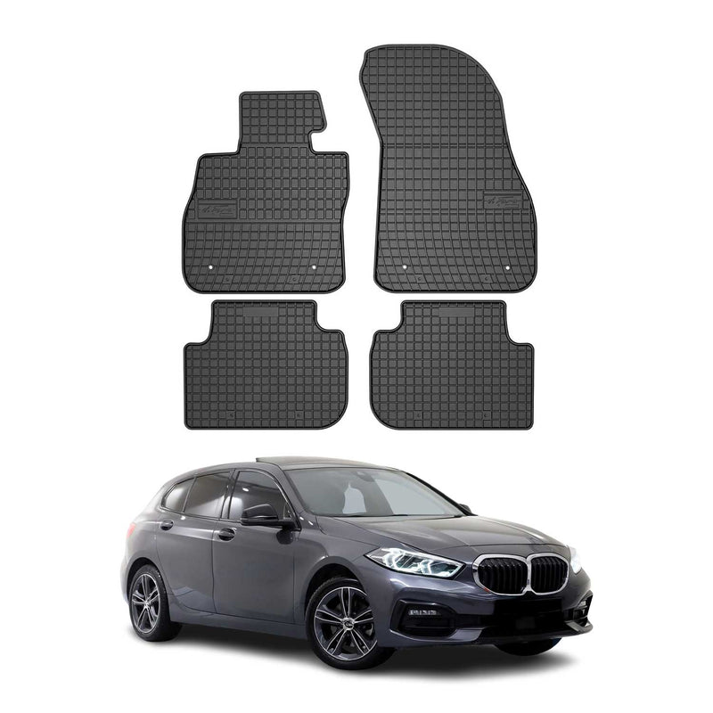 OMAC Gummi Fußmatten für BMW 1er F40 2019-2024 Automatten Gummi Schwarz 4tlg