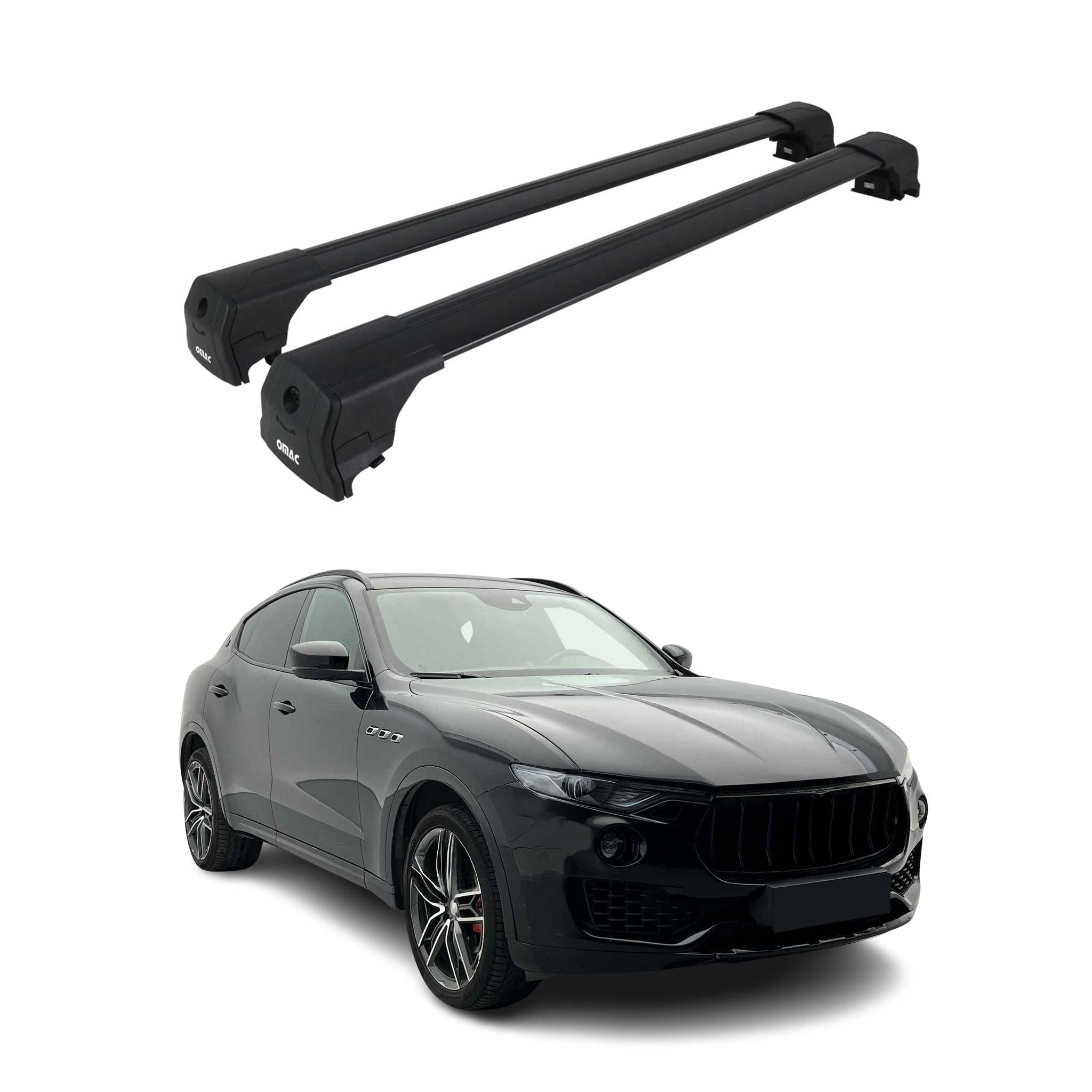 Dachträger Gepäckträger für Maserati Levante 2016-2021 ABE Aluminium Schwarz