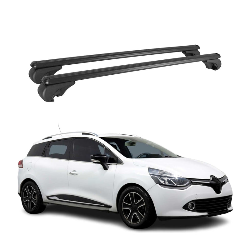 Dachträger für Renault Clio Grandtour 2012-2019 Gepäckträger Alu Schwarz 2x