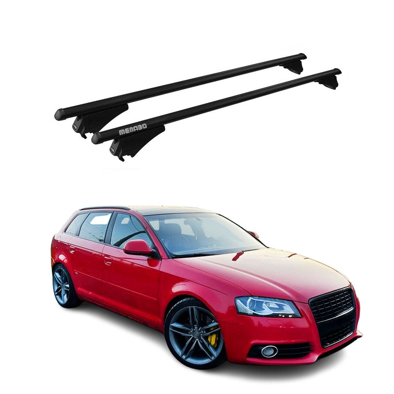 Menabo Grundträger Dachträger für Audi A3 Sportback 2005-2013 ABE Alu Schwarz 2x