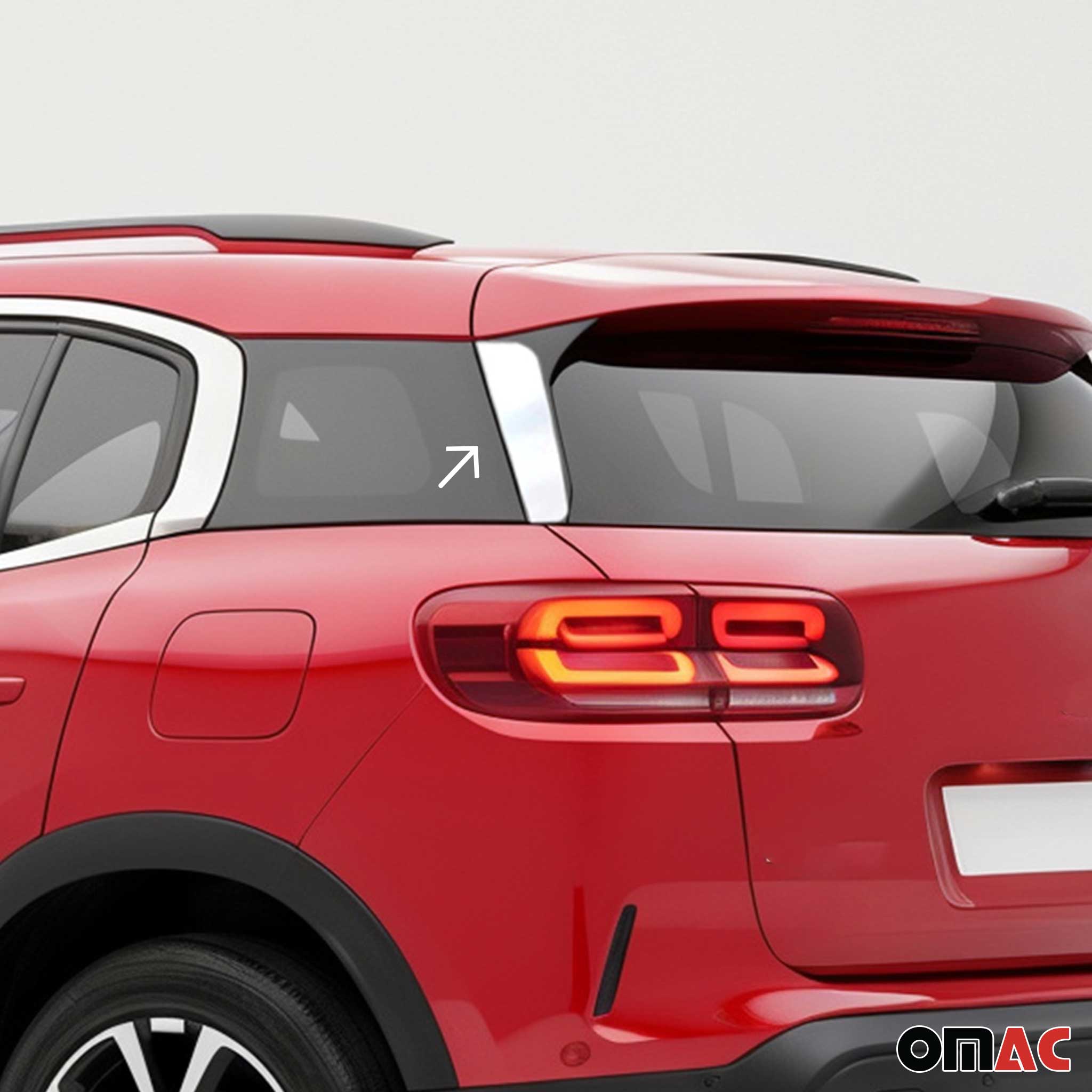 Spoiler Leiste Kofferraum Leiste für Citroen C5 Aircross 2018-2025 Edelstahl 2x