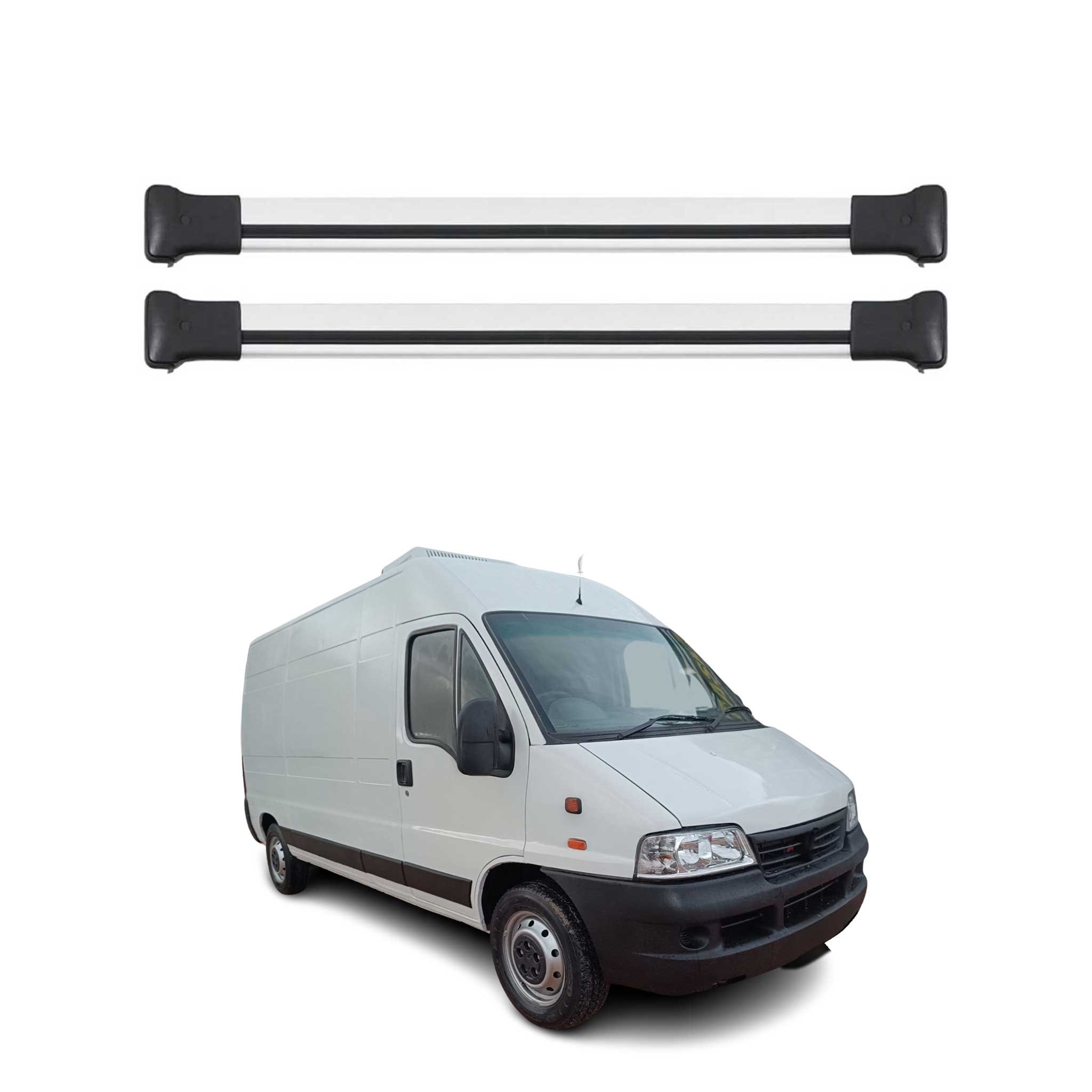 Dachträger Grundtäger für Fiat Ducato 2006-2025 75kg Aluminium Silber 2 tlg