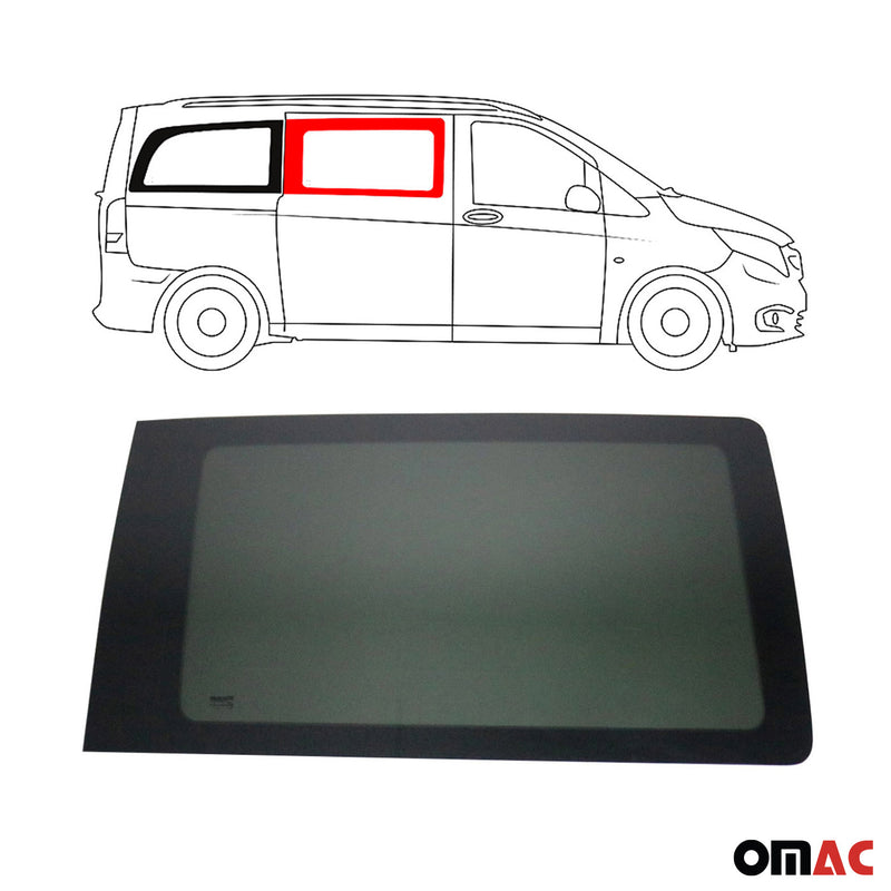 Seitenfenster Auto Fenster für Mercedes Vito W447 2014-2024 Rechts Schwarz L2 L3