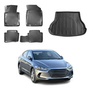 OMAC Fußmatten & Kofferraumwanne Set für Hyundai Elantra Stufenheck 2011-2016