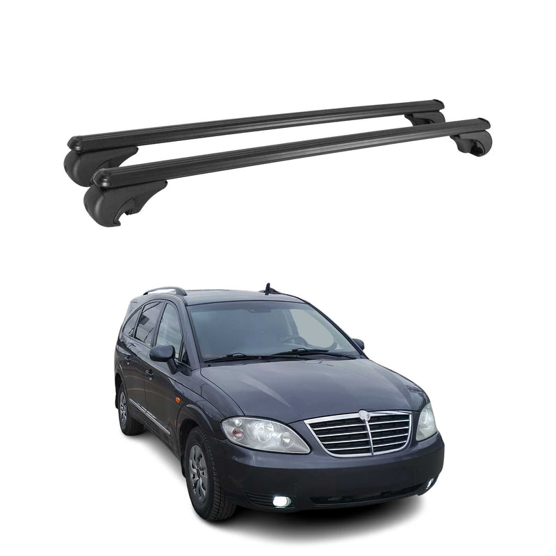 Dachträger für Ssangyong Rodius 2004-2012 Gepäckträger Grundträger Alu Schwarz