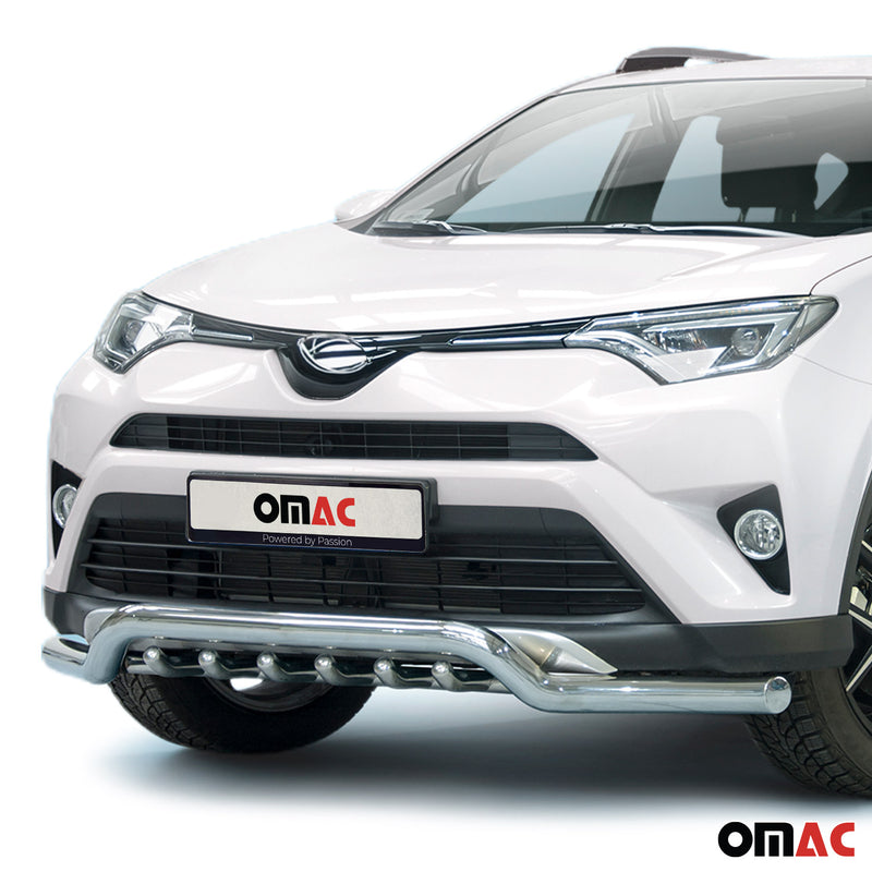 Frontschutzbügel Frontbügel für Toyota RAV4 2016-2025 mit ABE Stahl Silber