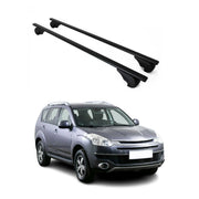 Dachträger Grundtäger für Citroen C-Crosser 2007-2012 75kg Metall Schwarz 2 tlg