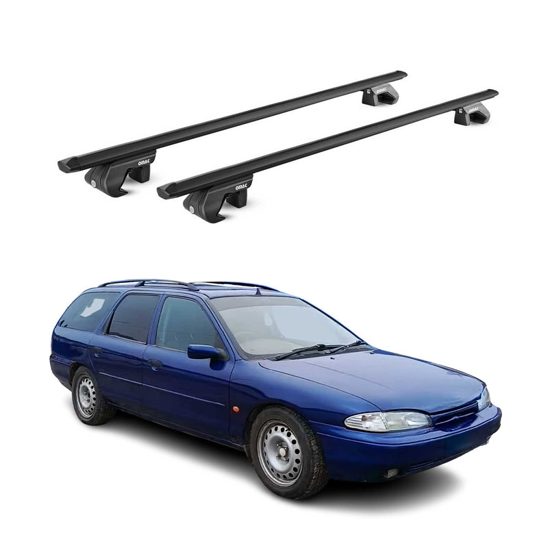 Dachträger Grundtäger für Ford Mondeo Kombi 1993-2014 90kg Alu Schwarz 2 tlg ABE
